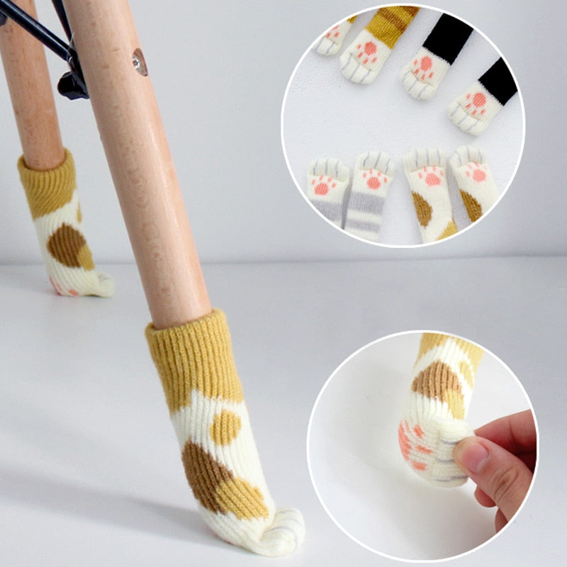 4Pcs Non-Slip Cat Paw Furniture Leg Covers | Skanto