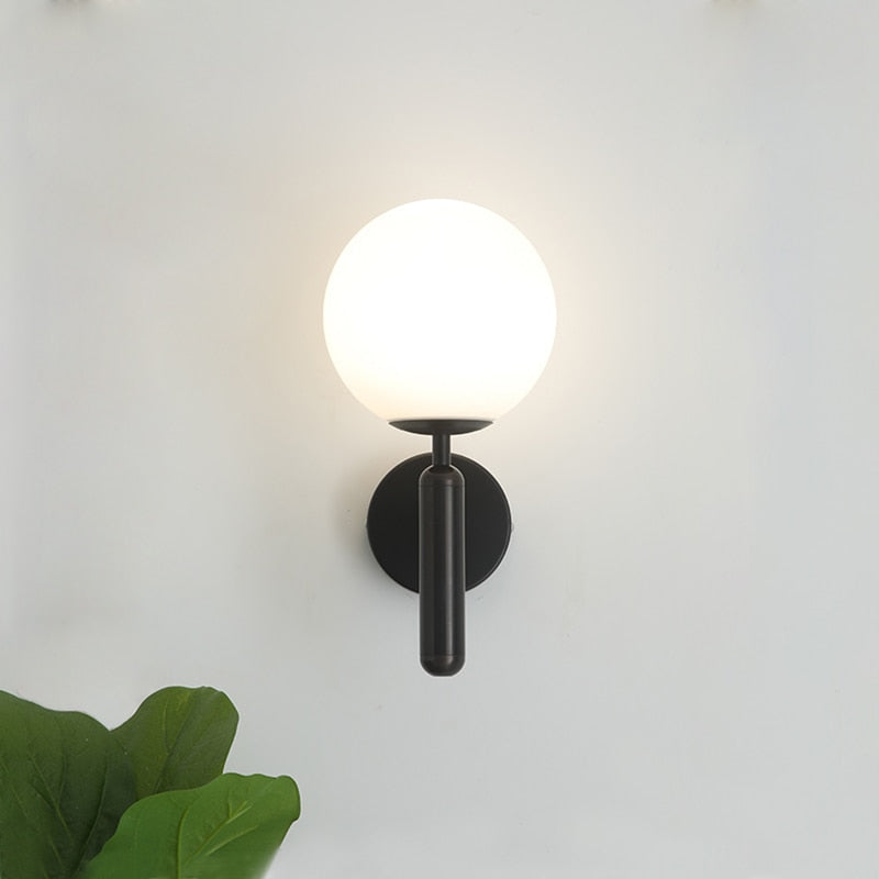 Moderne Glass Rund Vegglampe | Skanto