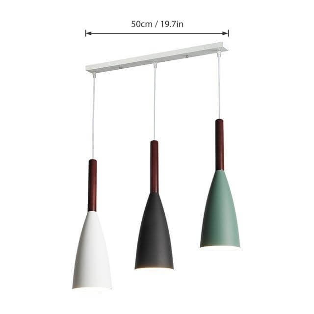 Moderne elegante nordisk stil fargerik pendellampe