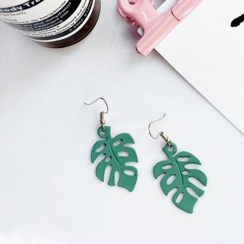 Skanto | NatureChic Monstera Øredobber | Dangle Stil | Tidøs Smykker