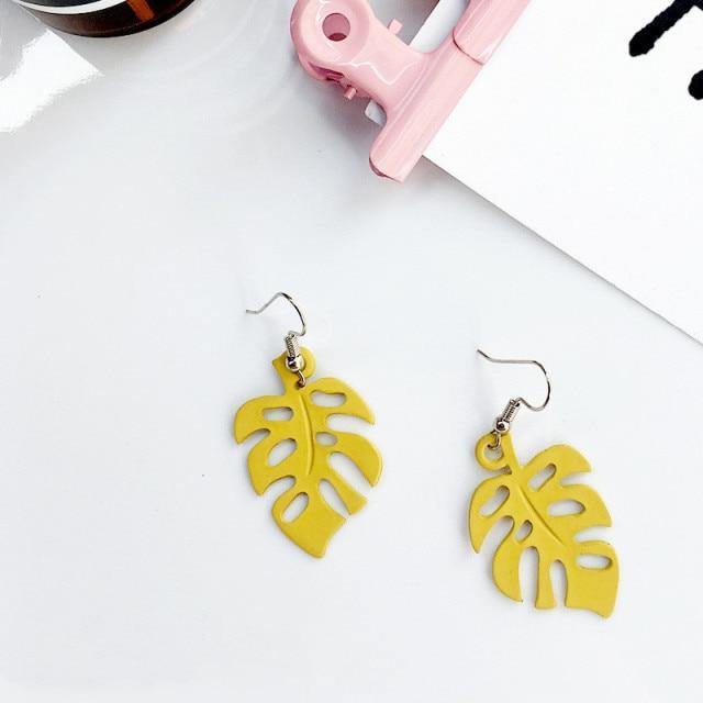 Skanto | NatureChic Monstera Øredobber | Dangle Stil | Tidøs Smykker