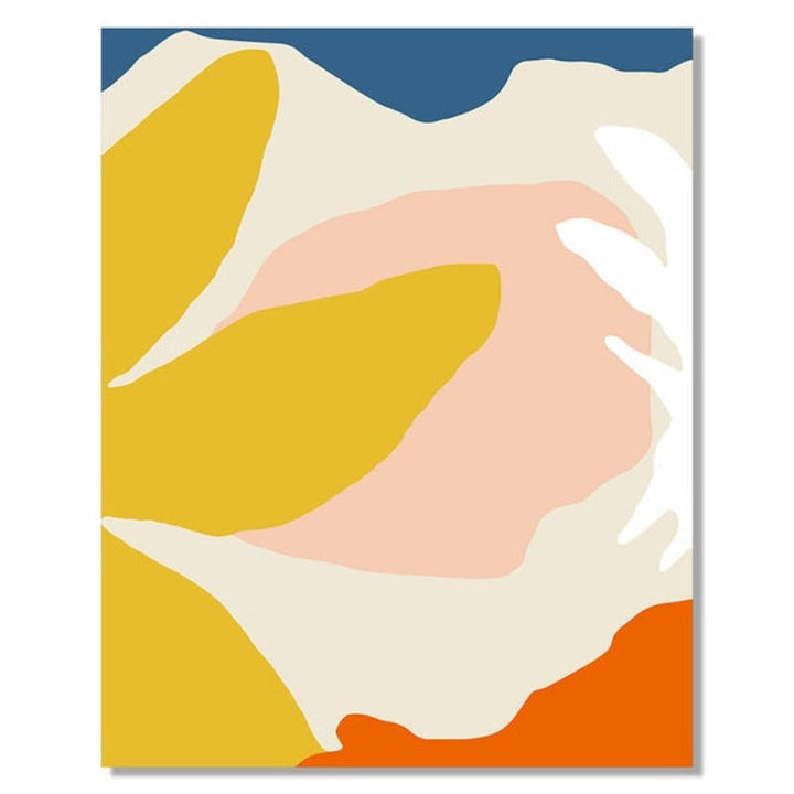 Abstract Skandinavien Fargerik Galleri - Lerret Veggkunst Maleri | Skanto