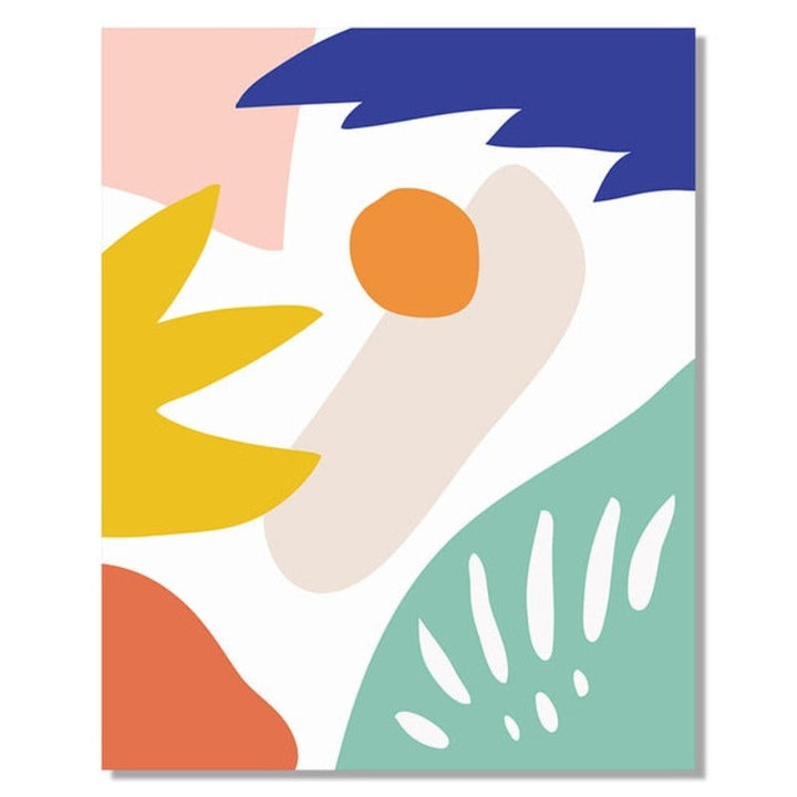 Abstract Skandinavien Fargerik Galleri - Lerret Veggkunst Maleri | Skanto
