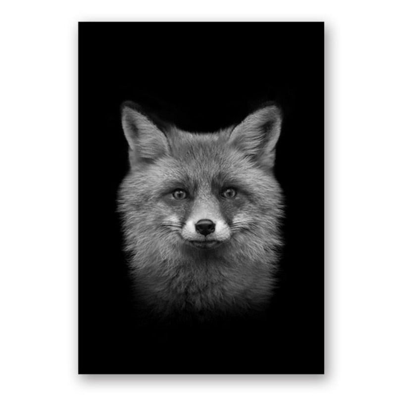 Skanto | Natur Ville Dyr Afrika Wildlife Svart Hvit - Lerretsveggkunst Maleri