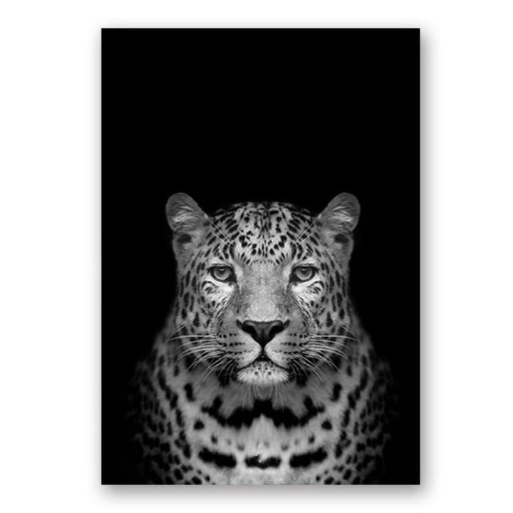 Skanto | Natur Ville Dyr Afrika Wildlife Svart Hvit - Lerretsveggkunst Maleri
