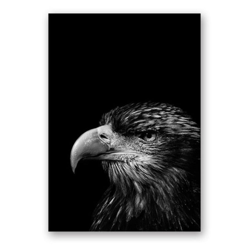 Skanto | Natur Ville Dyr Afrika Wildlife Svart Hvit - Lerretsveggkunst Maleri