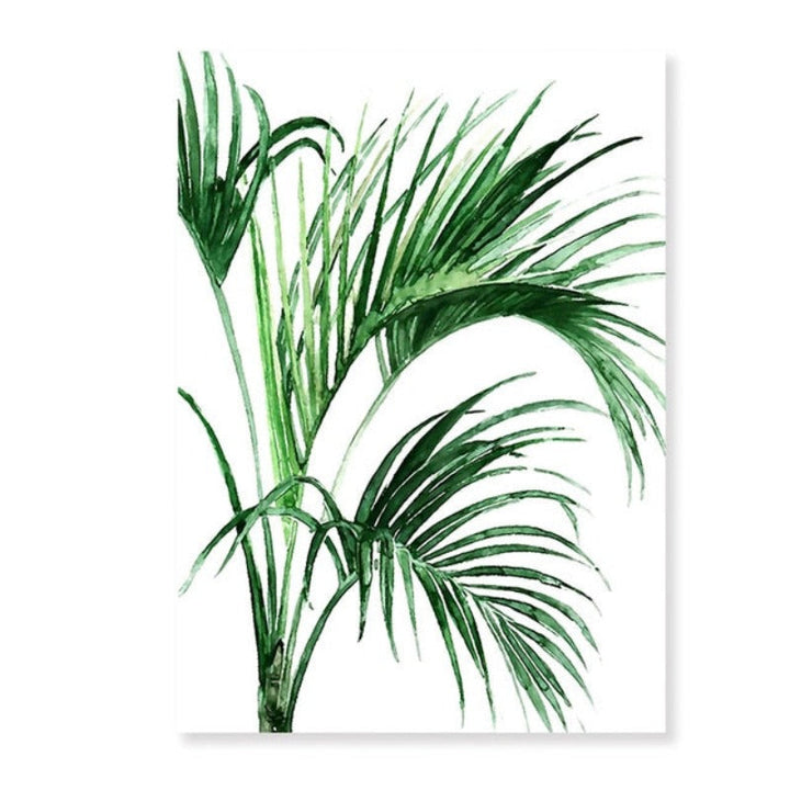 Moderne skandinavisk lerretsbilde av Alocasia-blader