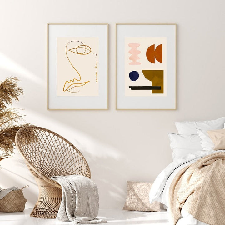 Abstract Skandinavien - Lerret Veggkunst Maleri | Skanto