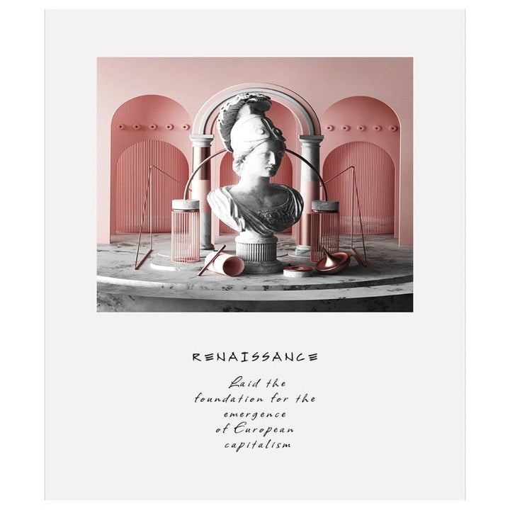 Vintage geometrisk abstrakt marmor lerretsbilde