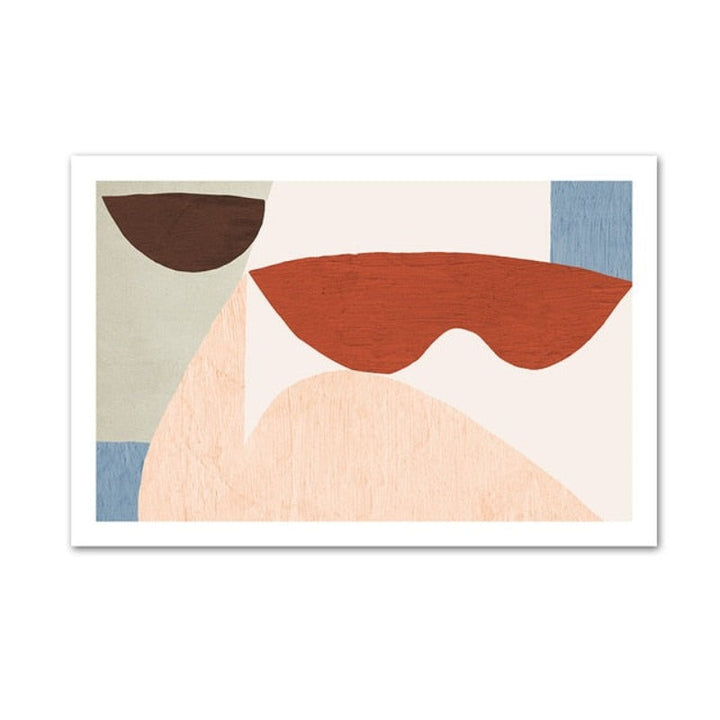 Abstract Still Life Beige Plants - Lerret Veggkunst Maleri | Skanto