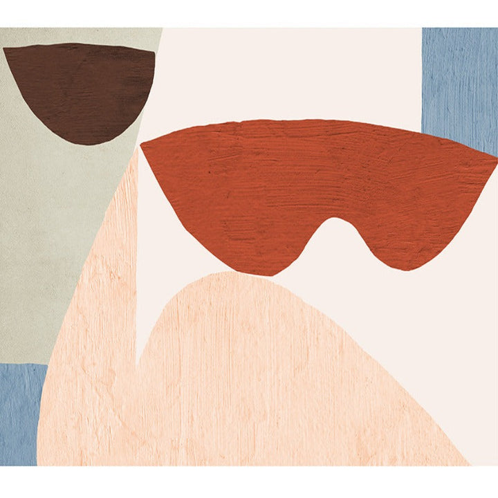 Abstract Still Life Beige Plants - Lerret Veggkunst Maleri | Skanto