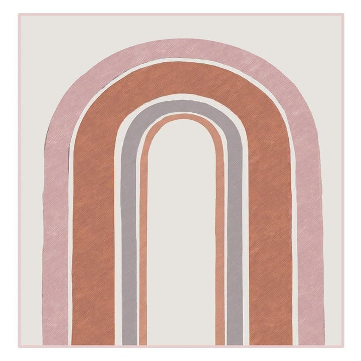 Mid-Century Modern Abstrakt Galleri Brennende Orange - Lerret Veggkunst Maleri