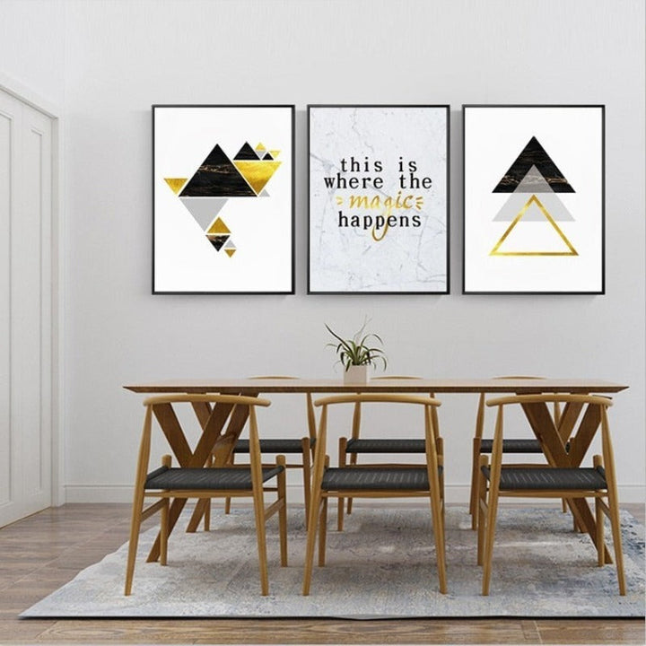 Moderne abstrakt geometrisk trekanter - lerretsbilde