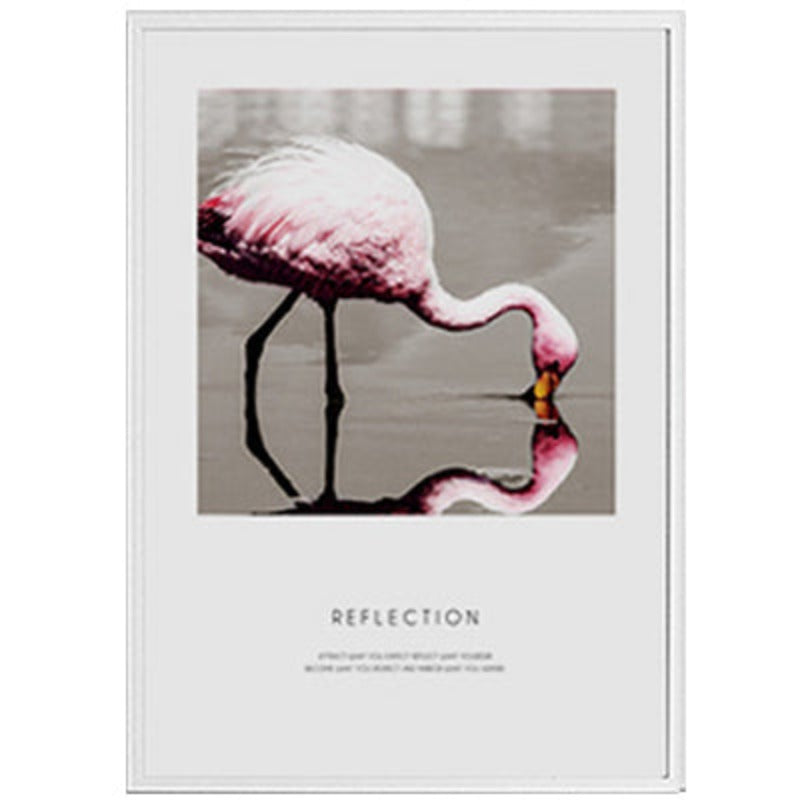 Flamingo Reflection - Lerret Veggkunst Maleri