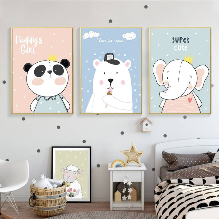 Baby Dschungel-Safari - Lerretsveggkunst Maleri | Skanto