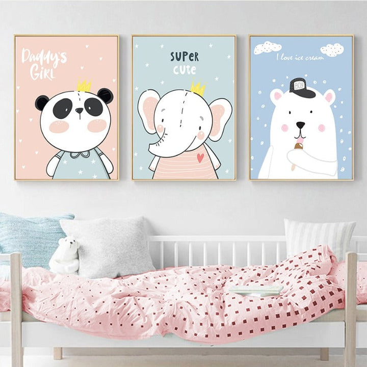 Baby Dschungel-Safari - Lerretsveggkunst Maleri | Skanto