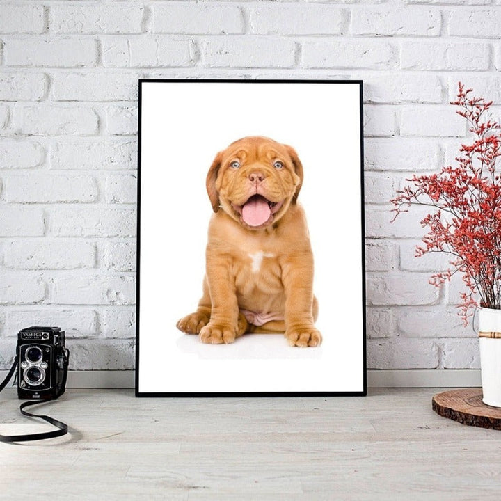 Kjære moderne kjæledyr hund - lerret vegg kunst maleri