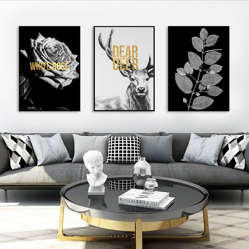 Deer Gallery - Lerret Veggkunst Maleri