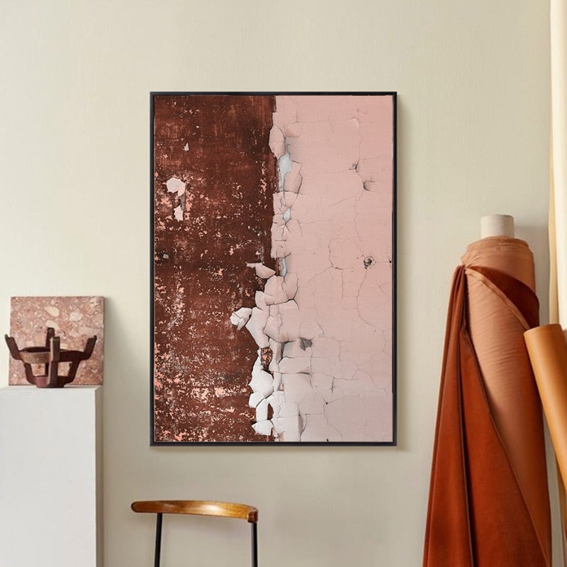 Abstract Rusty Pink Prints - Canvas Wall Art Painting | Skanto