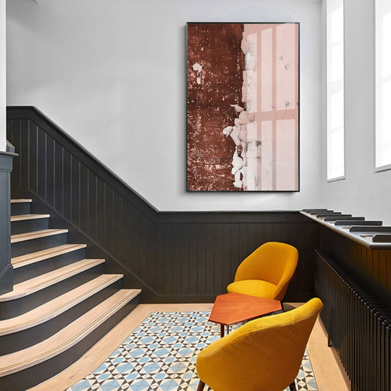 Abstract Rusty Pink Prints - Canvas Wall Art Painting | Skanto