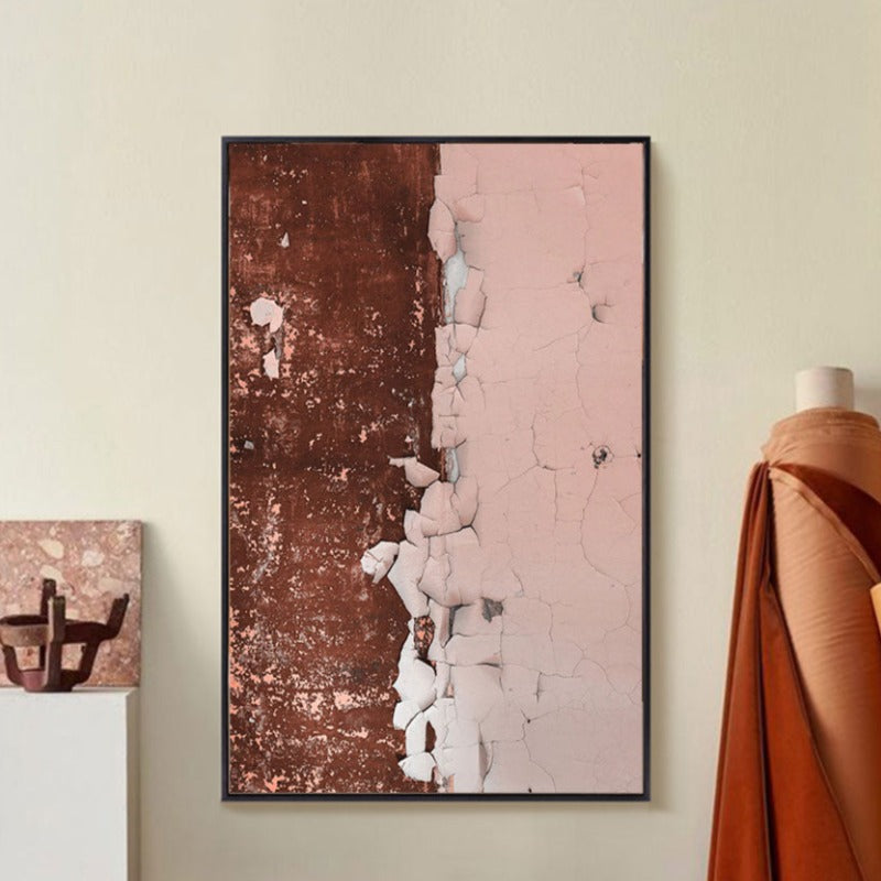Abstract Rusty Pink Prints - Canvas Wall Art Painting | Skanto