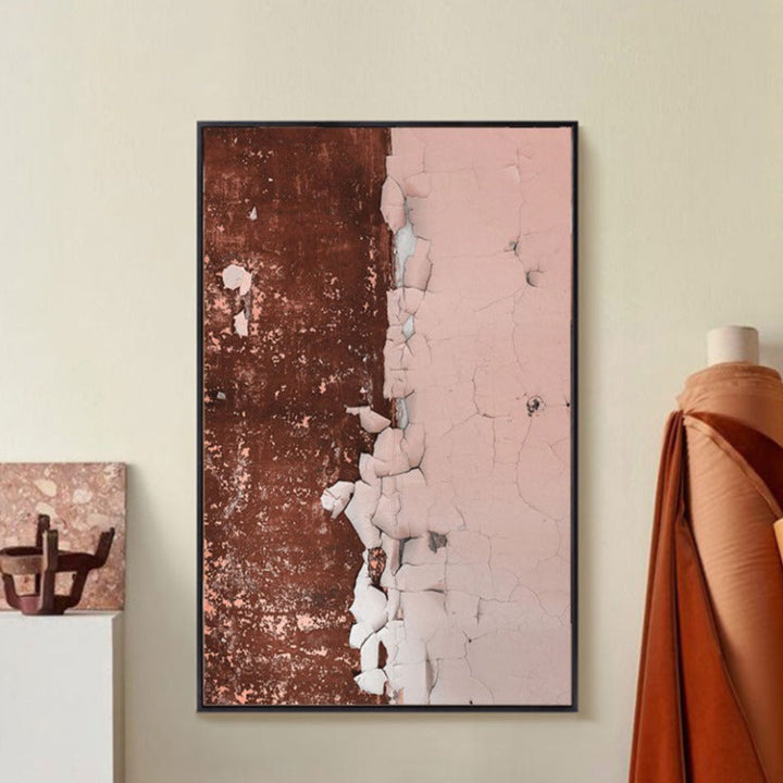 Abstract Rusty Pink Prints - Canvas Wall Art Painting | Skanto