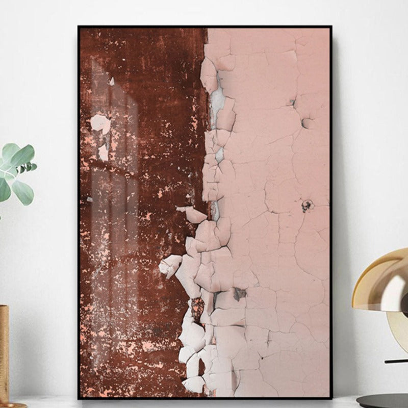 Abstract Rusty Pink Prints - Canvas Wall Art Painting | Skanto