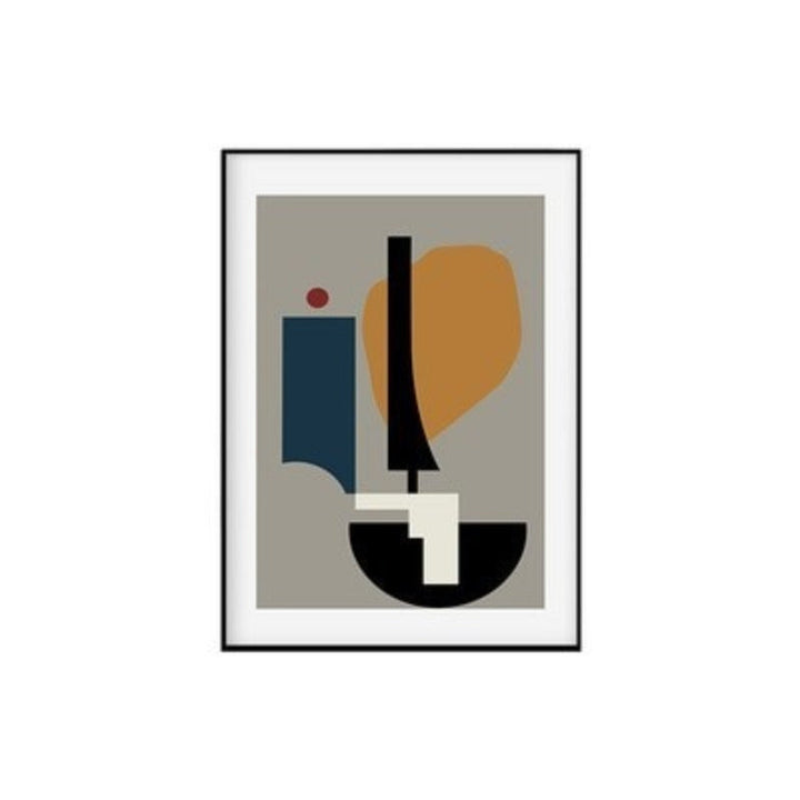 Geometrisk vintagefigur – lerretsbilde