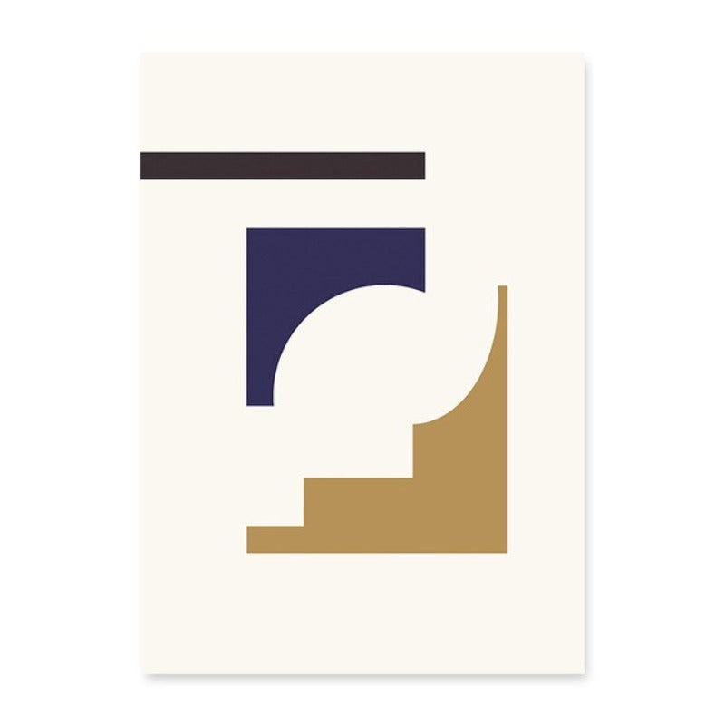 Geometrisk Grafikk Abstrakt Minimalistisk Galleri - Lerret Veggkunst Maleri