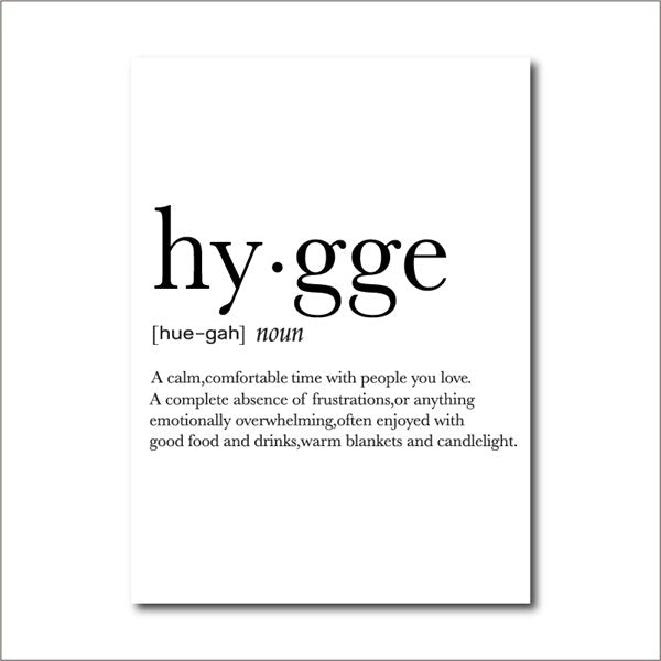Hygge Lagom Definisjon Minimalistisk Nordisk Veggkunst Svart Hvit Fin Kunst Lerretsutskrifter Svensk Dansk Norsk Livsstil Sitater Plakater For moderne Hjem Kontor | Skanto