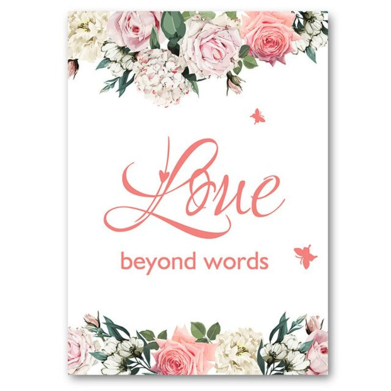 Live Laugh Live Sitater Blomster Veggkunst - Lerret Veggkunst Maleri