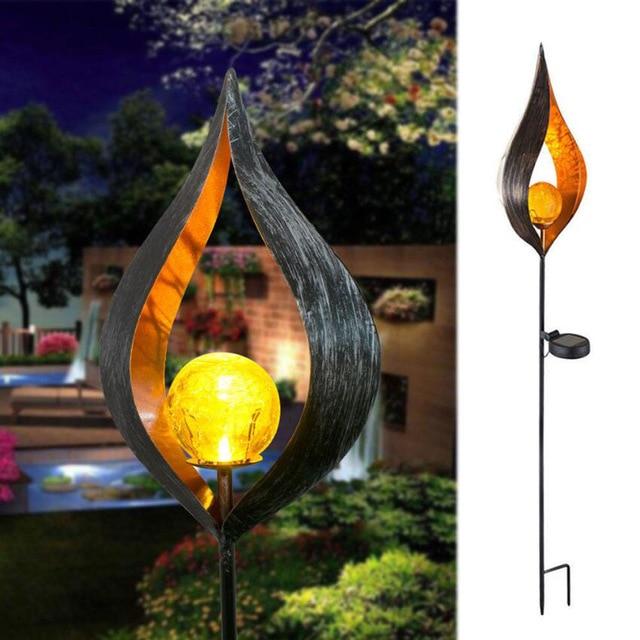 Skanto | IgnisLuxe LED Hagebelysning med Kunstig Flammeutseende | Solcelledrevet | Stemningsfull Utendørsbelysning | Dekor for Hage og Terrasse