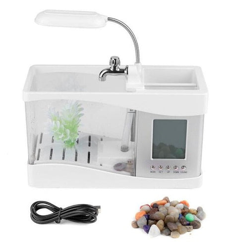 LCD Klok Mini Fiskebowling Akvarium | Skanto