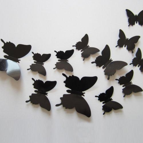 Butterfly 3D Veggklistremerker - 12 Stykker | Skanto