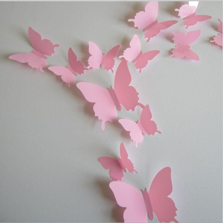 Butterfly 3D Veggklistremerker - 12 Stykker | Skanto