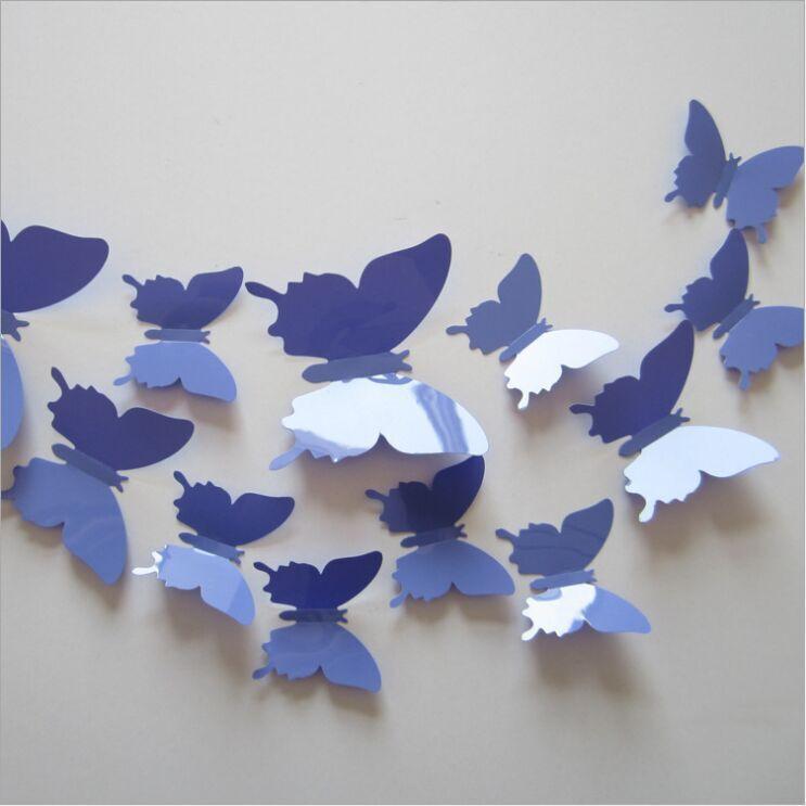 Butterfly 3D Veggklistremerker - 12 Stykker | Skanto