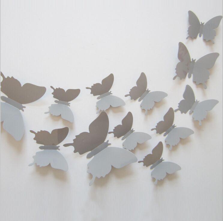 Butterfly 3D Veggklistremerker - 12 Stykker | Skanto