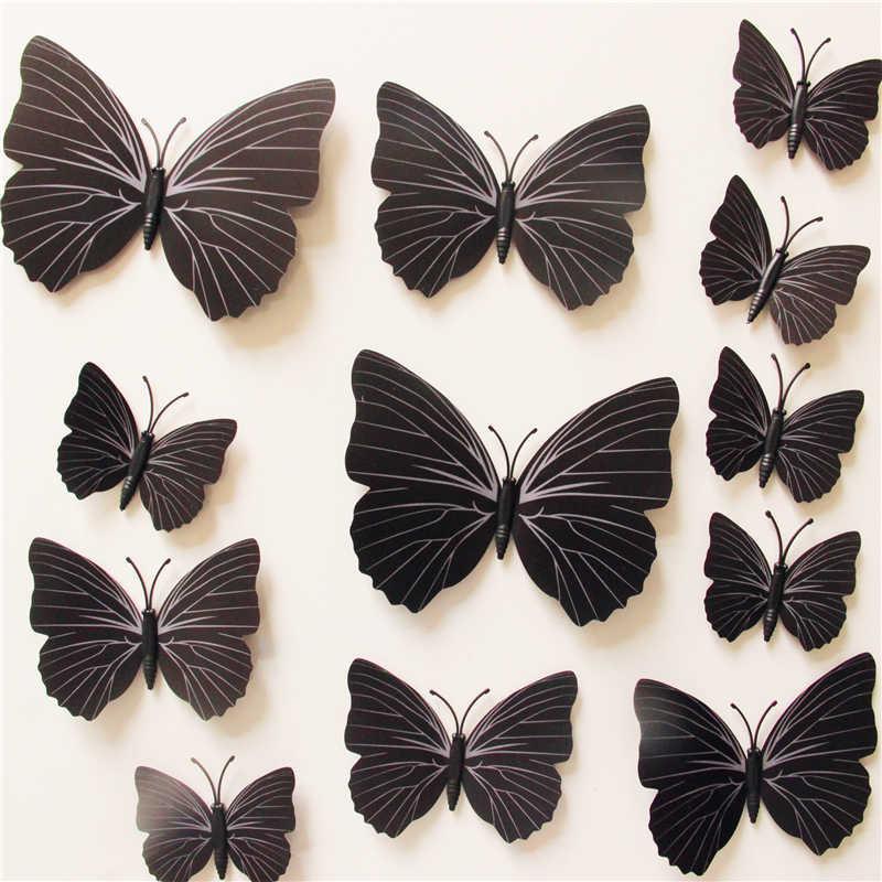 Butterfly 3D Veggklistremerker - 12 Stykker | Skanto