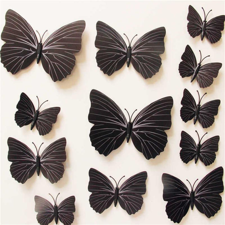 Butterfly 3D Veggklistremerker - 12 Stykker | Skanto