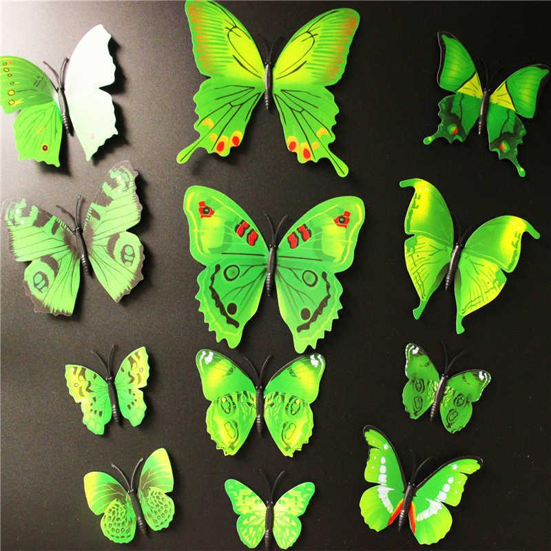 Butterfly 3D Veggklistremerker - 12 Stykker | Skanto