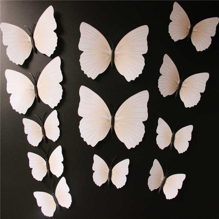 Butterfly 3D Veggklistremerker - 12 Stykker | Skanto