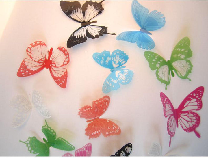 Butterfly 3D Veggklistremerker - 12 Stykker | Skanto