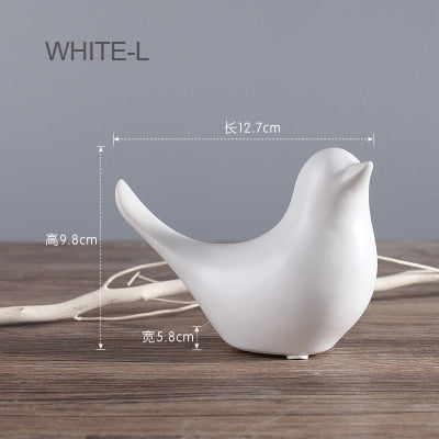 Nordic Creative Ceramic Bird Figurines | Skanto
