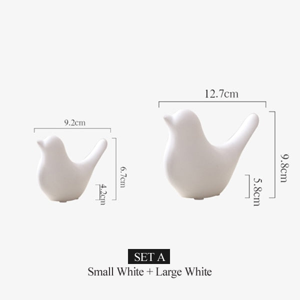 Nordic Creative Keramiske Fuglefigurer | Skanto