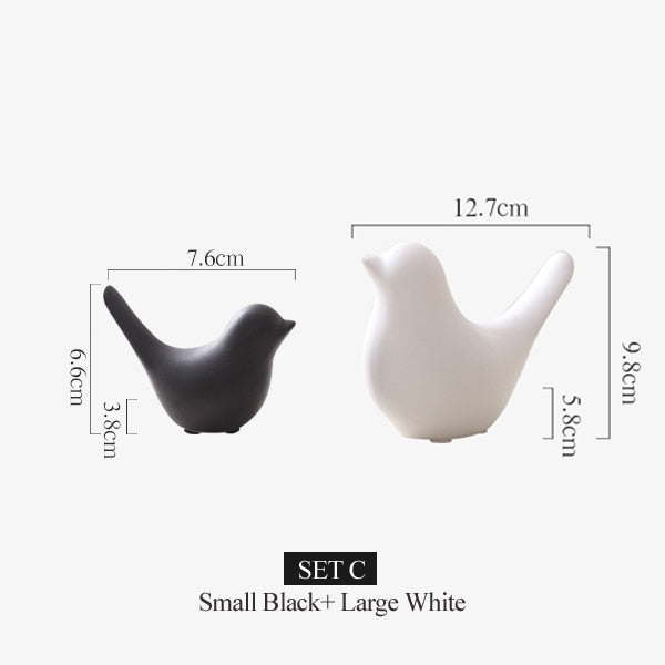 Nordic Creative Ceramic Bird Figurines | Skanto
