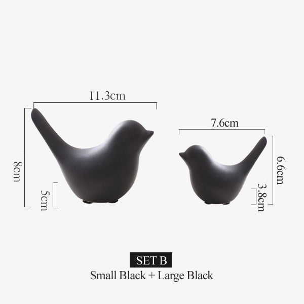 Nordic Creative Keramiske Fuglefigurer | Skanto