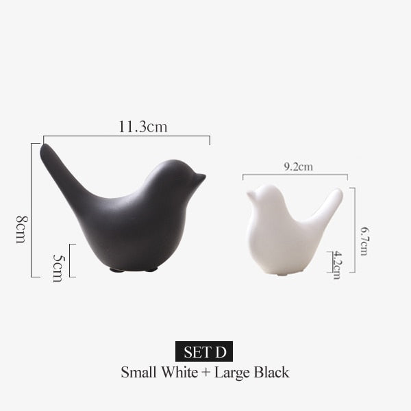 Nordic Creative Keramiske Fuglefigurer | Skanto