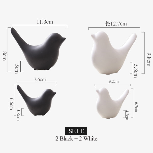 Nordic Creative Ceramic Bird Figurines | Skanto