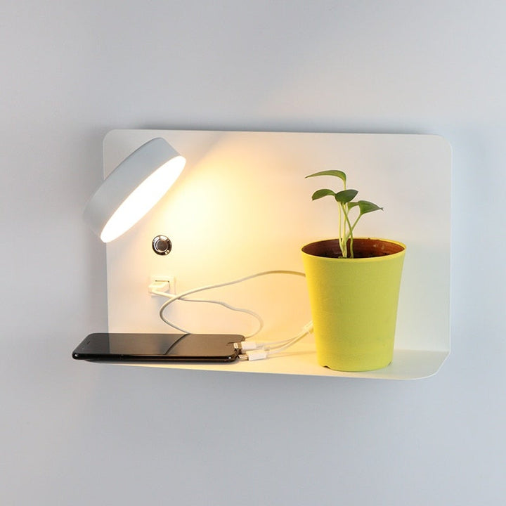 Skanto | LED Senge lampe vegglampe med USB-lader