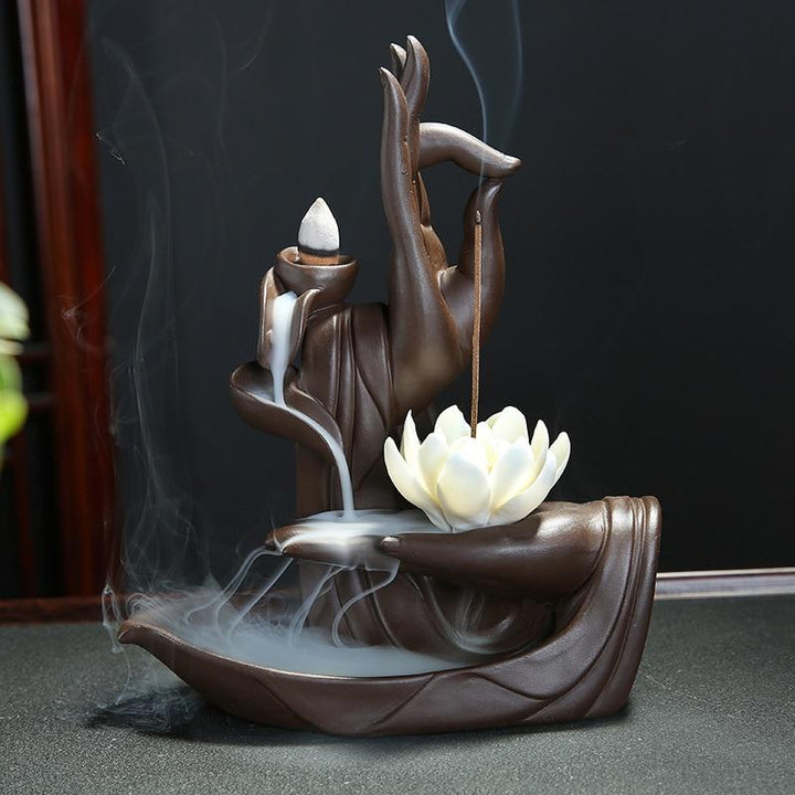 Buddha Hand Backflow Røkelsebrenner | Skanto